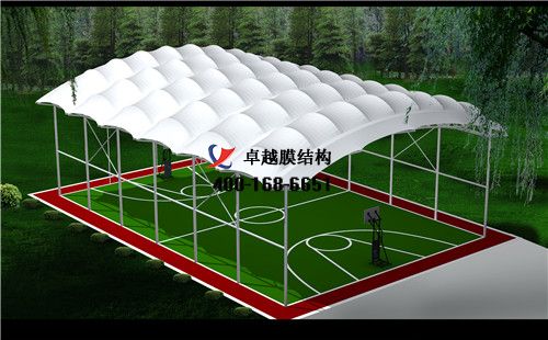 晉中膜結(jié)構籃球場【人從眾籃球館等】工程設計施工案例