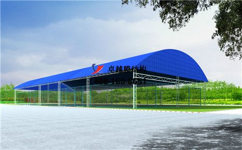    常德膜結(jié)構籃球場（沅江風光帶籃球場）設計施工安裝案例