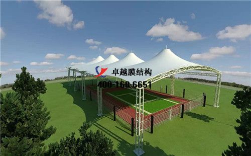      邵陽膜結(jié)構籃球場（邵東無限籃球訓練營）設計施工安裝案例